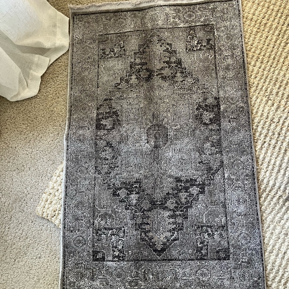 Vintage Style Gray Area Rug